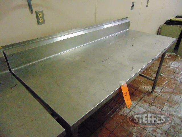Prep table 6'x30", stainless